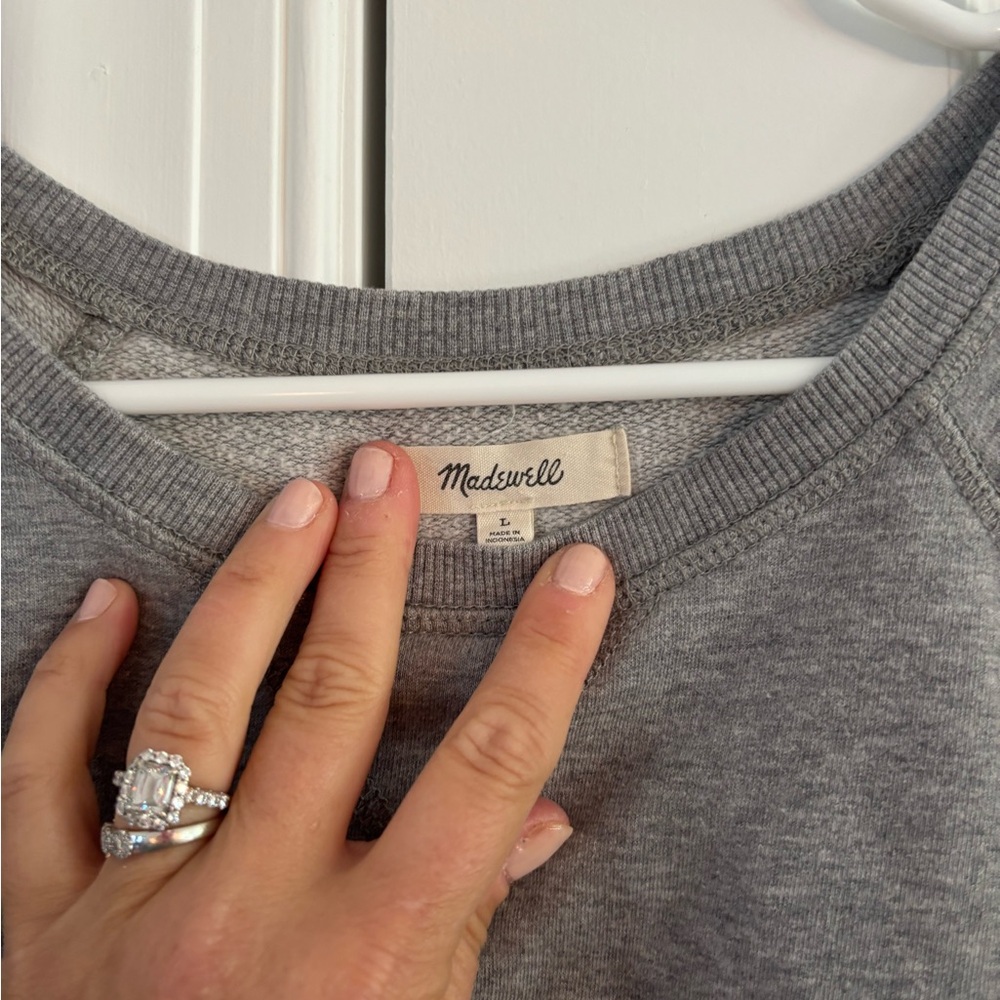 Madewell Heather Gray Crewneck Top - Picture 4 of 4